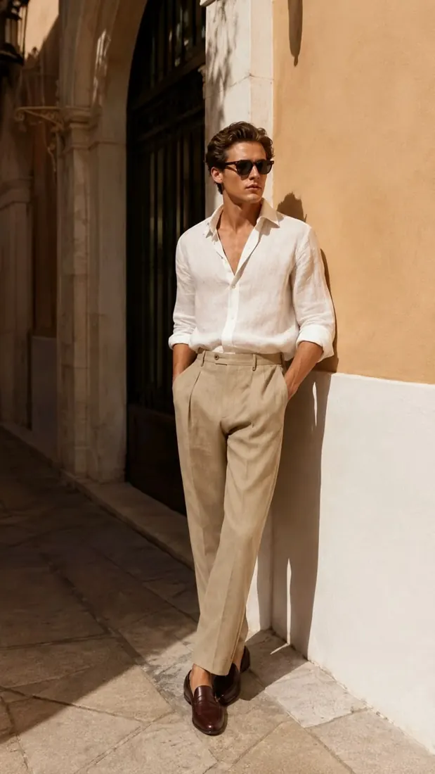 White outfit inspiration for men, 1