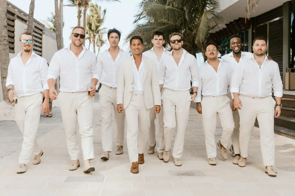 White outfit inspiration for men, 3